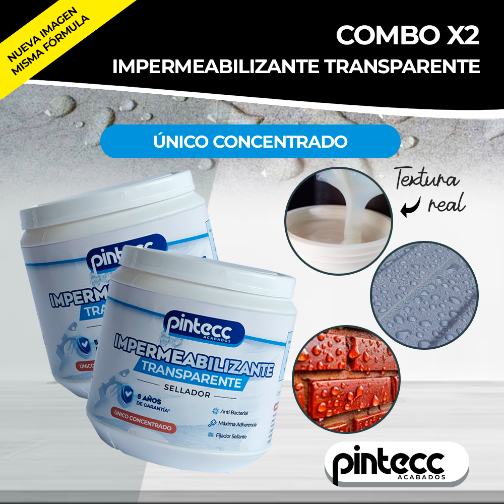🛠️🧱 Impermeabilizante transparente - Protección total contra humedad, moho y mal olor 2x1 ✨